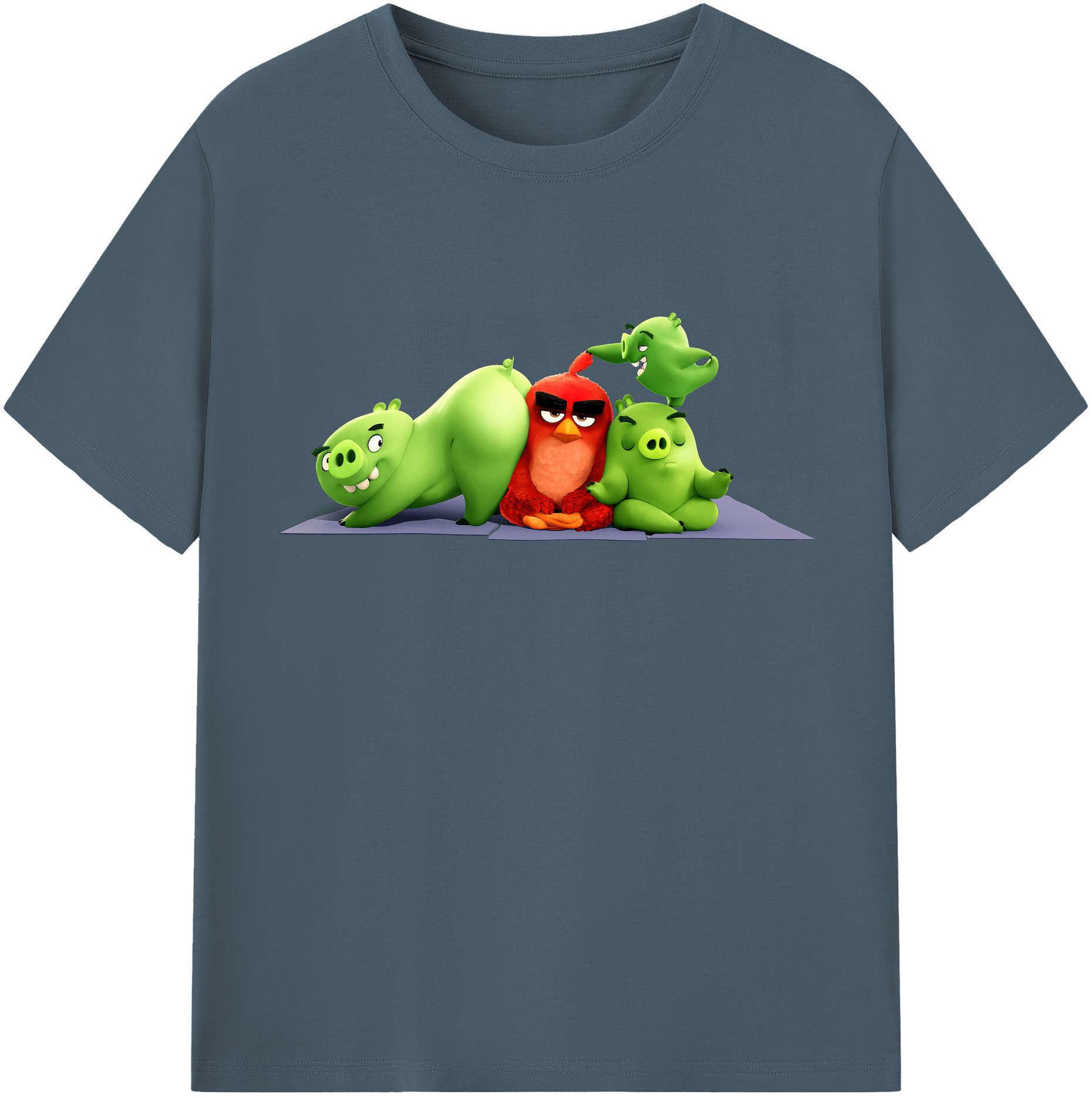 （画像用） Angry Birds アングリーバード 綿100％半袖Tシャツ（フロントプリント）